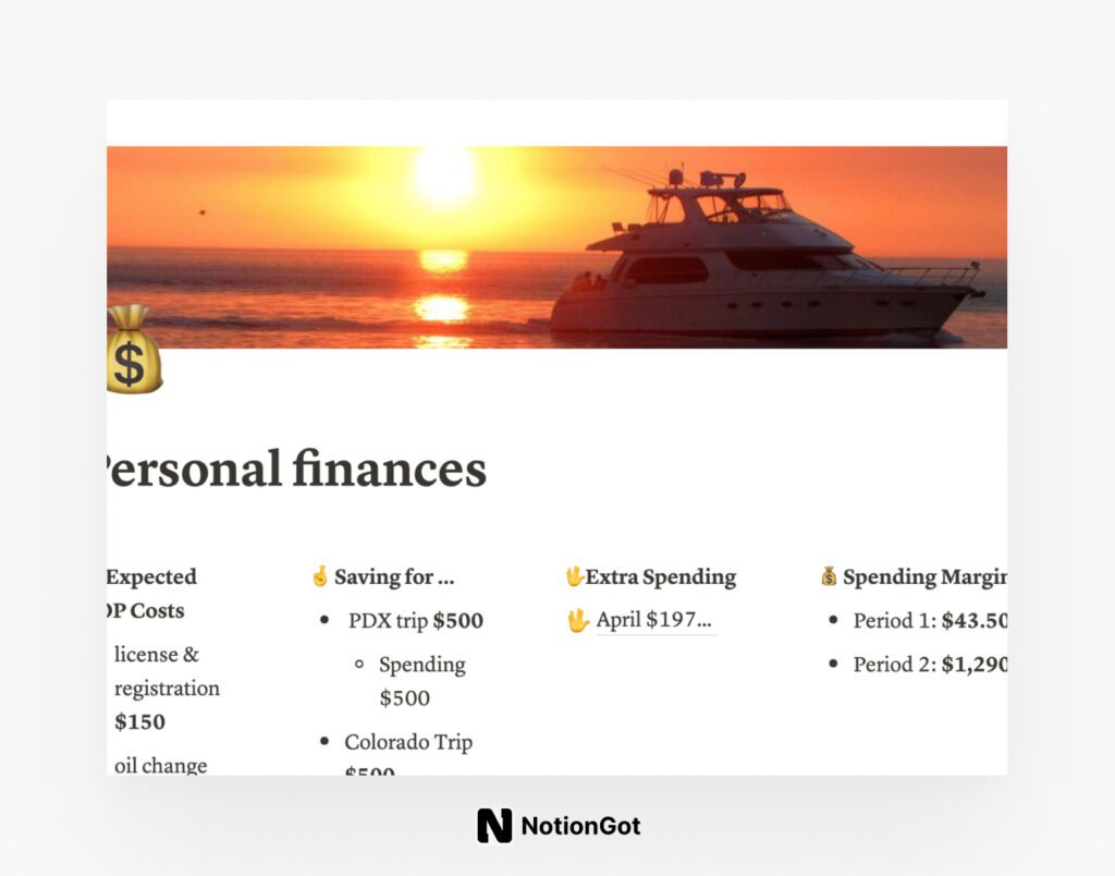 Personal finances