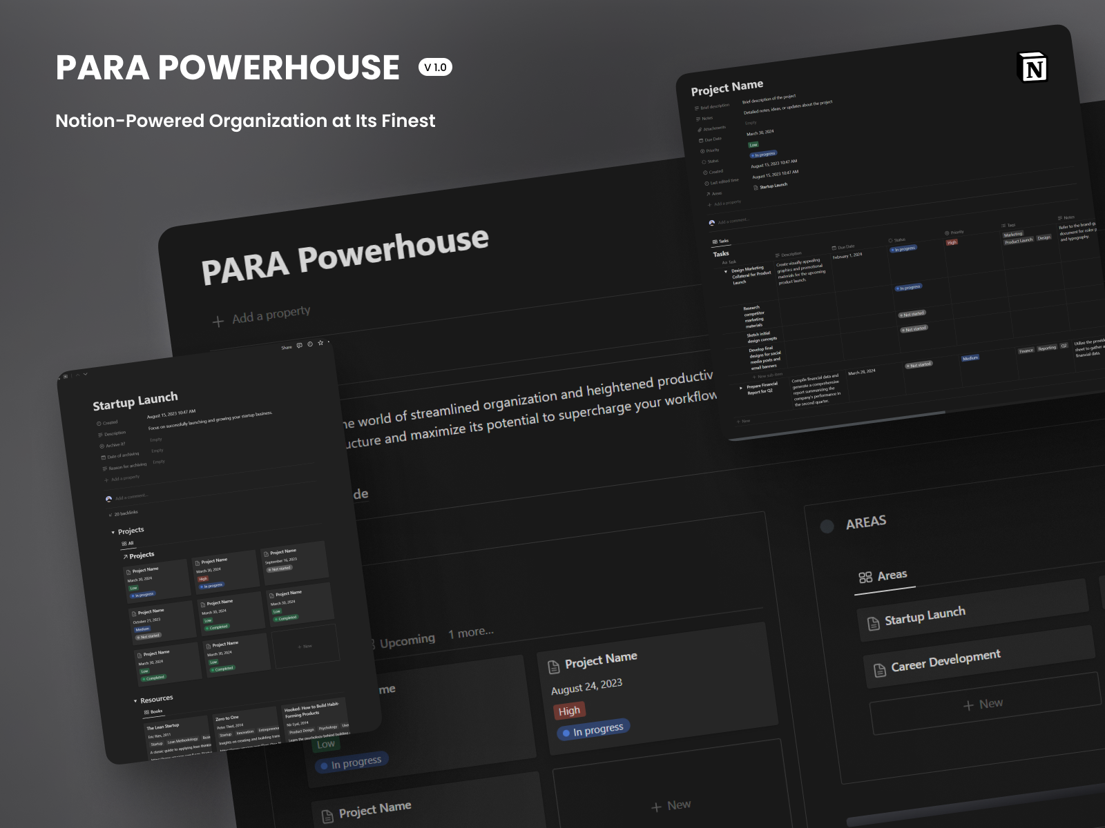 Notion PARA Powerhouse Tracker & Template
