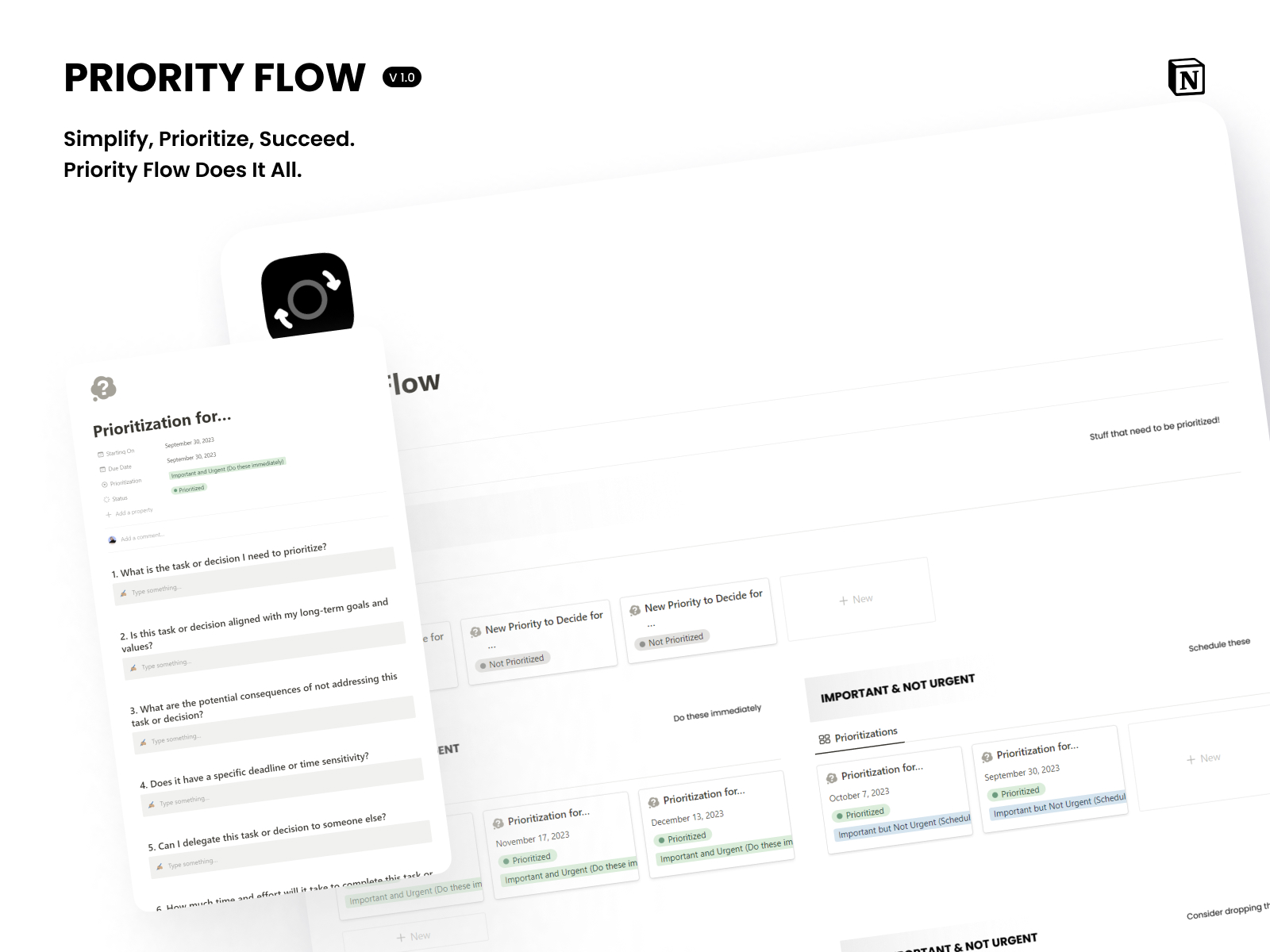 Priority Flow - Your Path to Masterful Prioritization for Notion