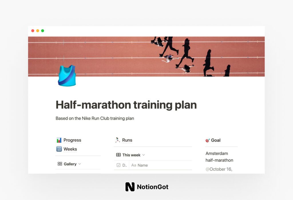 NRC half-marathon training plan