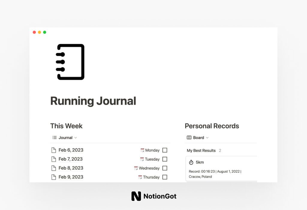 Running journal