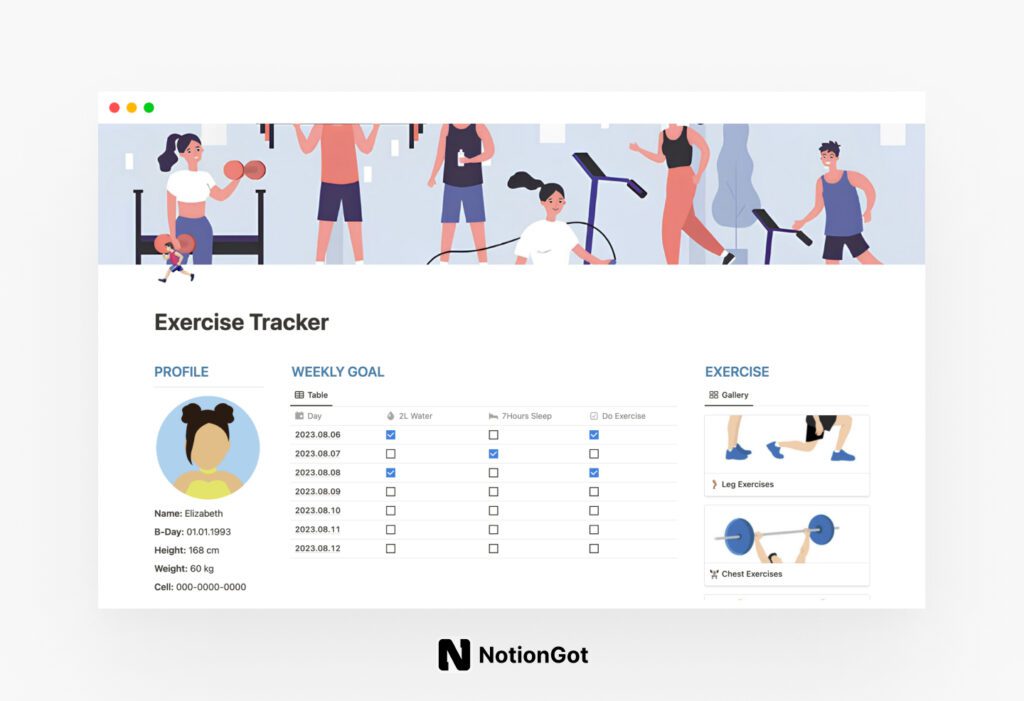 Notion Exercise Tracker