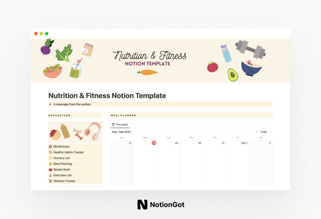 Nutrition & Fitness Template