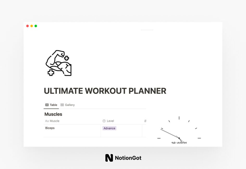 Ultimate Workout Planner