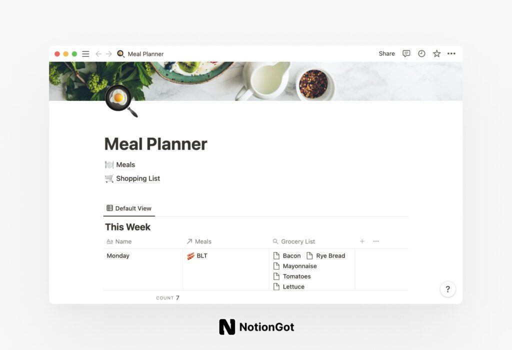 Meal planner