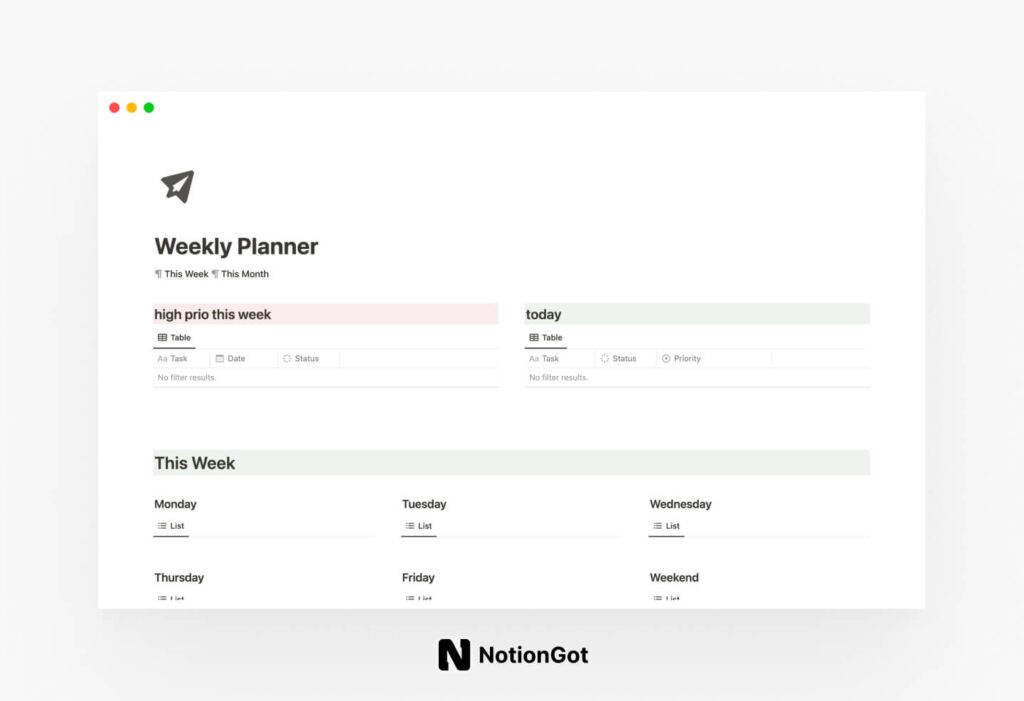 Weekly Planner by AnnaTeresa
