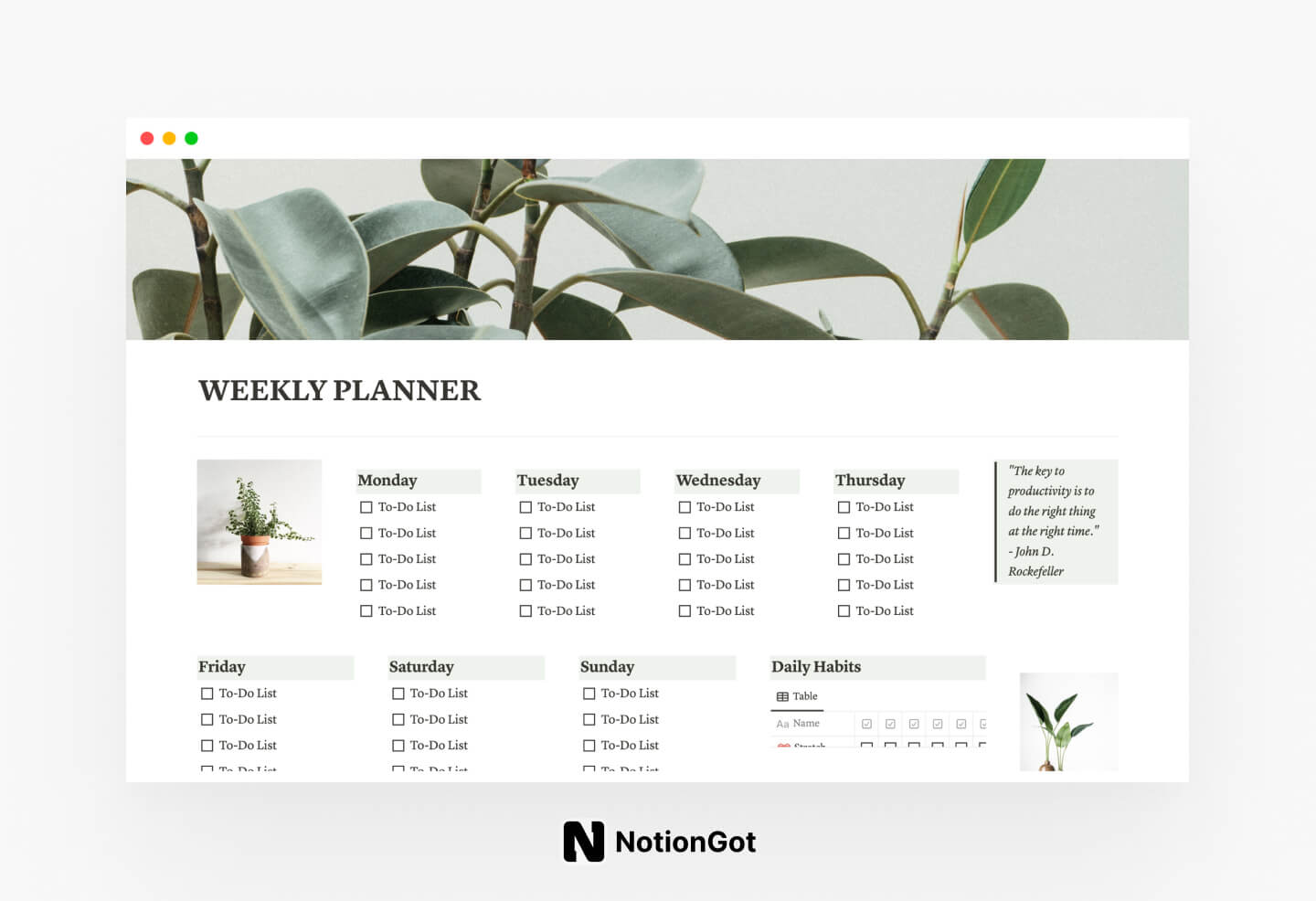 Notion Templates For Weekly Planning Best Notion Templates For