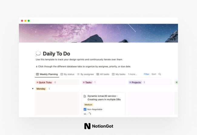 Notion Templates For Weekly Planning Best Notion Templates For