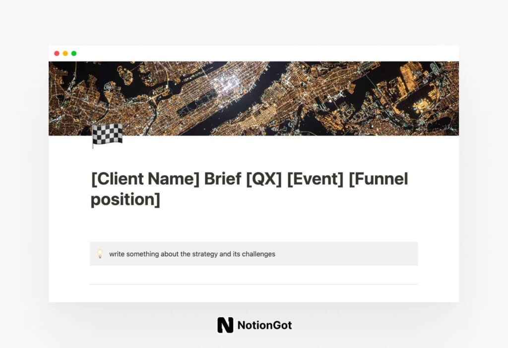 Free Notion Creative Brief Template