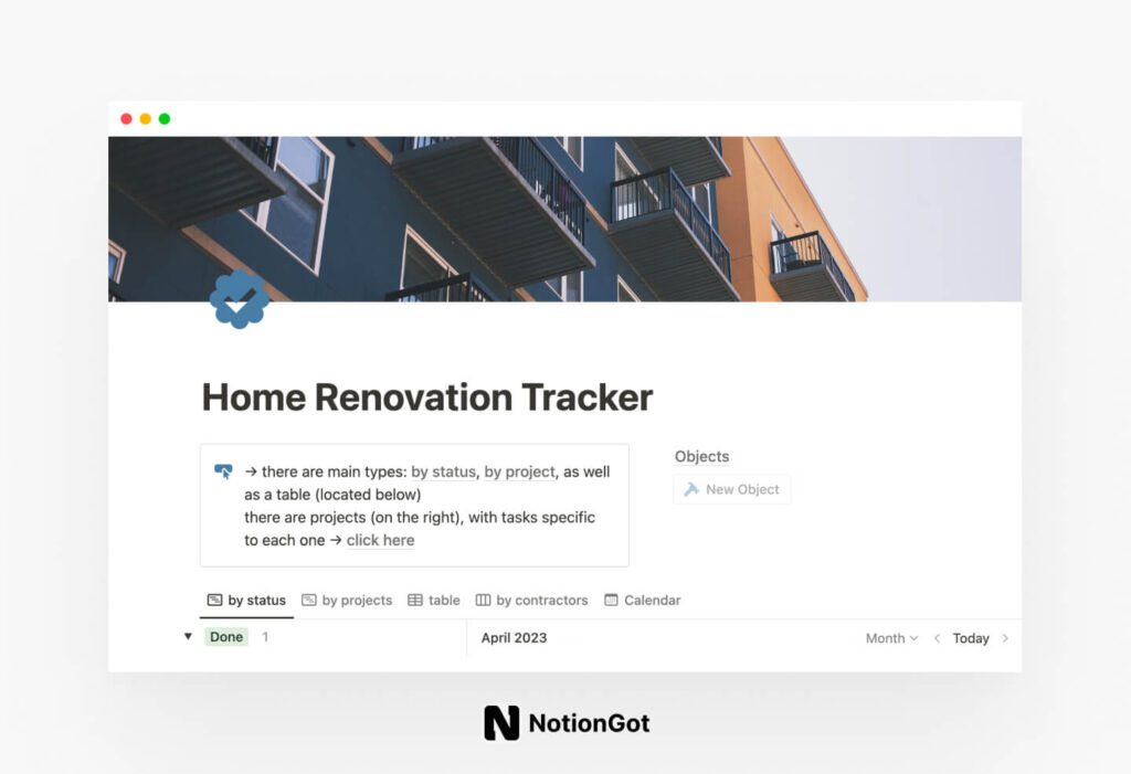 Home Renovation Tracker
