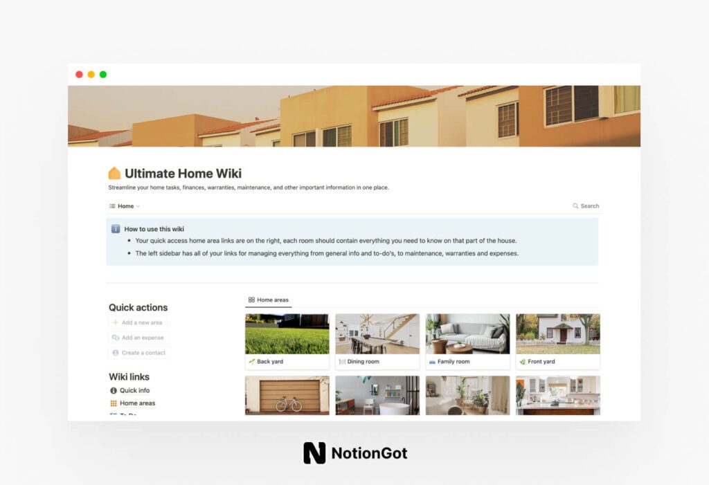 Notion Ultimate Home Wiki