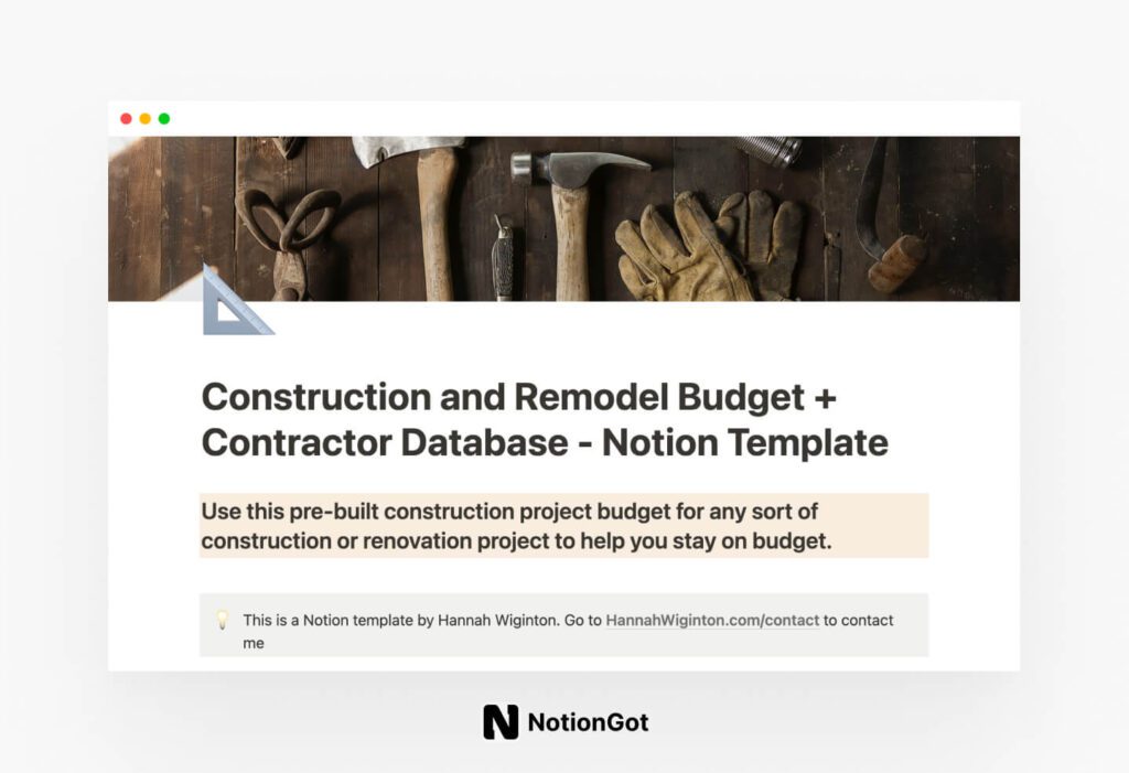 Construction and Renovation Budget