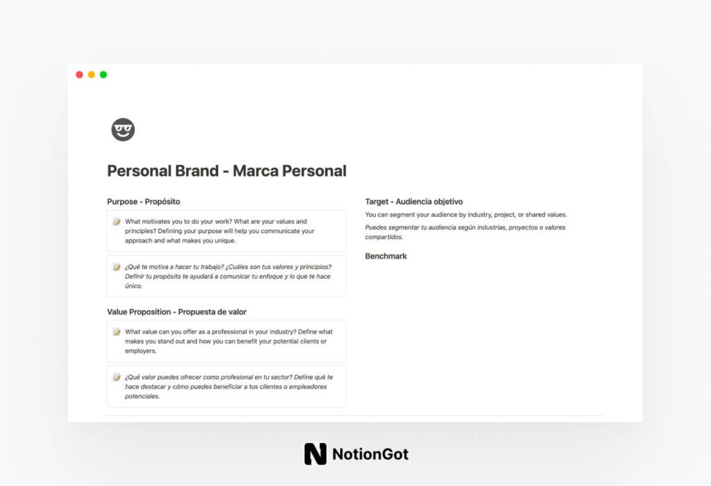 Personal Brand Template