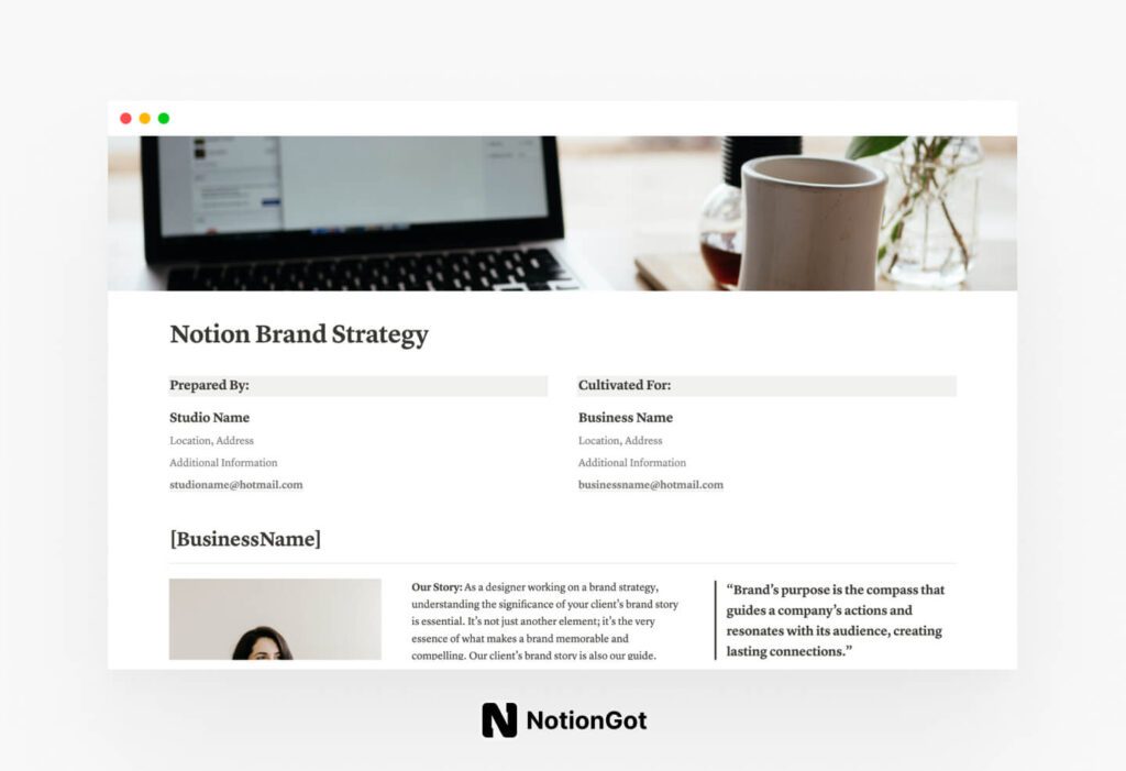Notion Brand Strategy Template