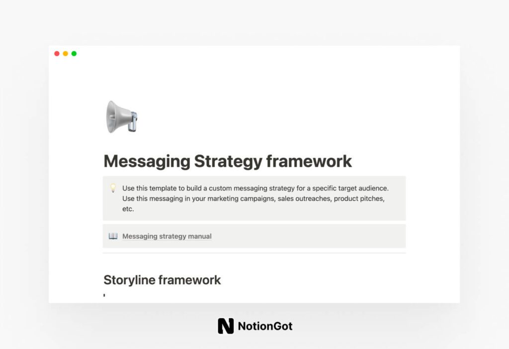 Brand & Product Messaging Framework