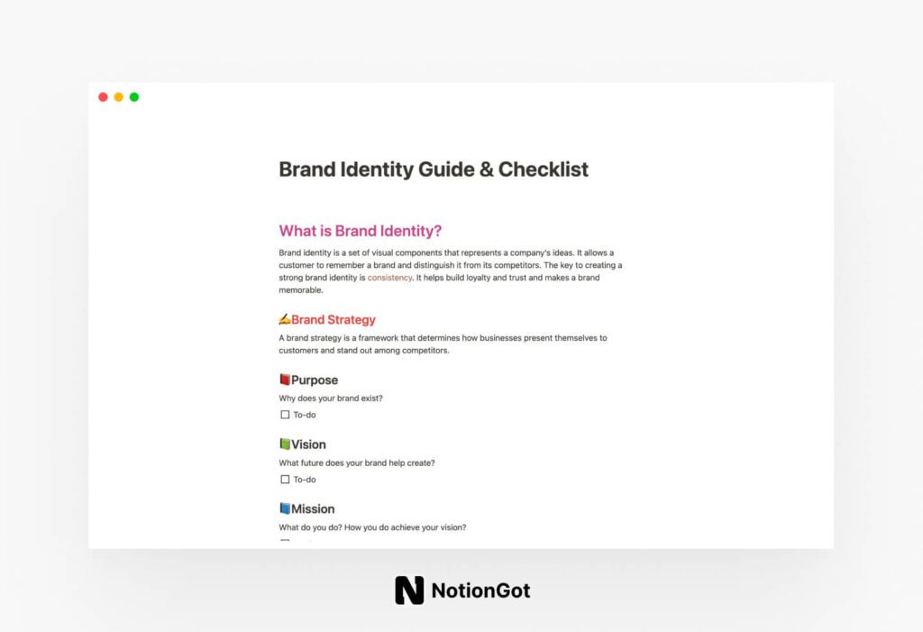 Brand Identity Guide & Checklist + Mini Content Creation Strategy Checklist