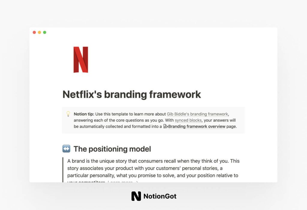 Netflix's branding framework