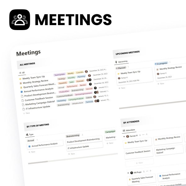 Free Notion Meetings (Meeting Management) Template