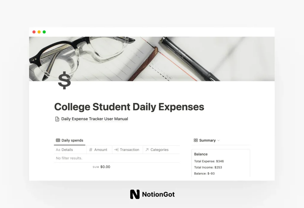 College Student Daily Expenses
