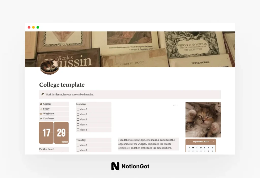 Aesthetic College Template