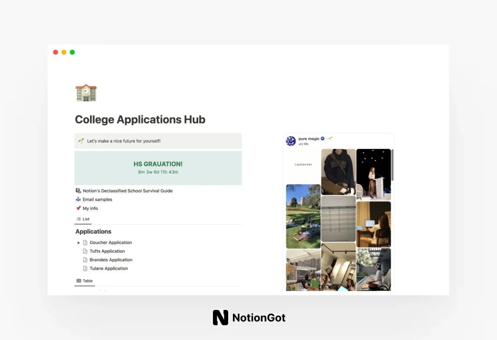 College Applications Hub