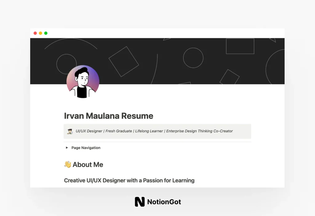 Resume UI/UX Designer