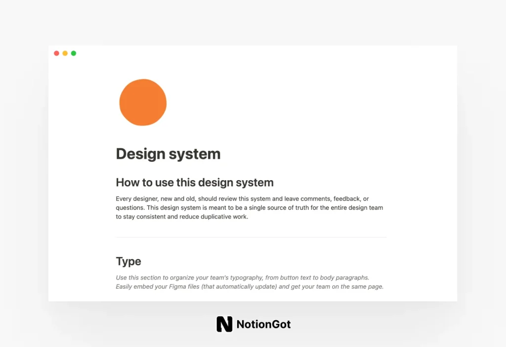 Headspace's design system Template