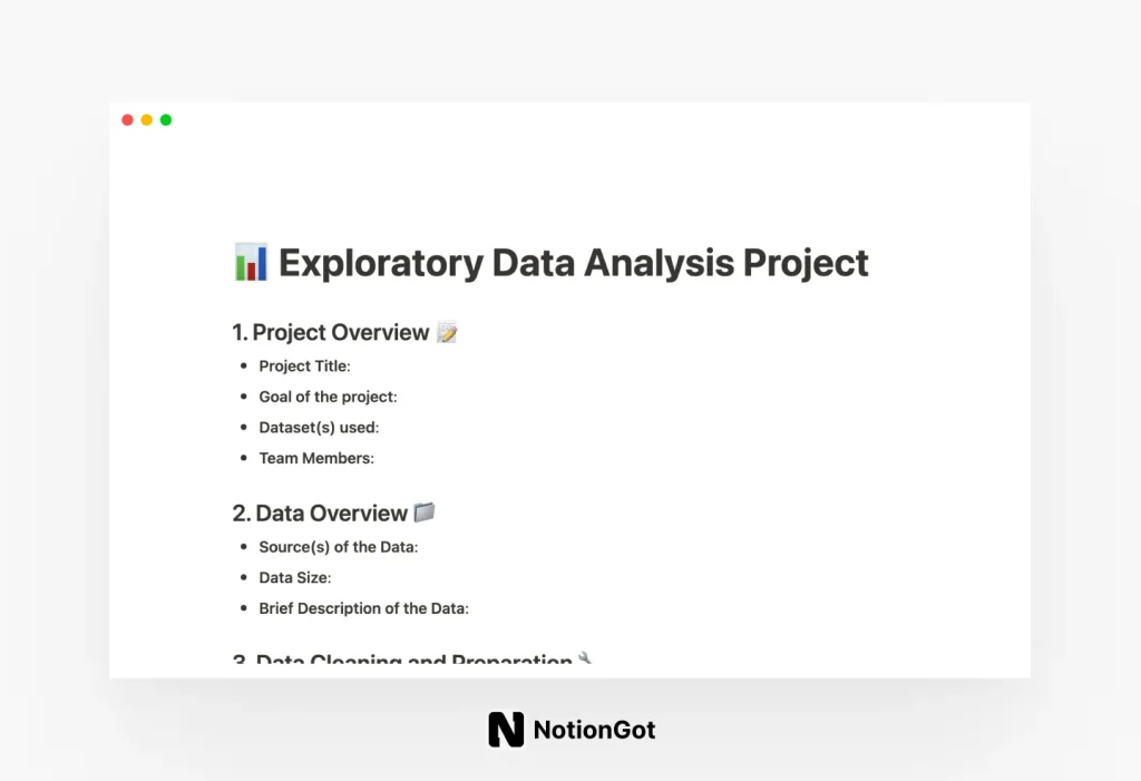 Exploratory Data Analysis (EDA) Framework Template