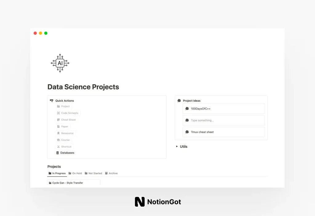 Data Science Projects Template
