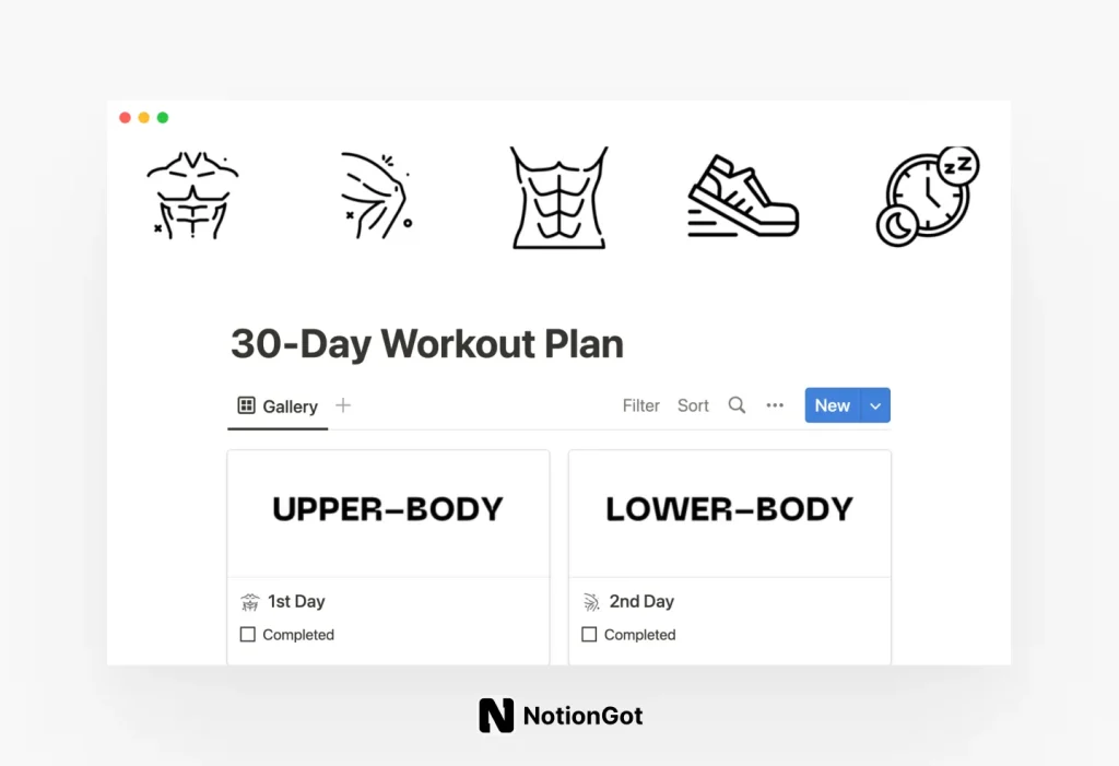 Free 30-day workout plan