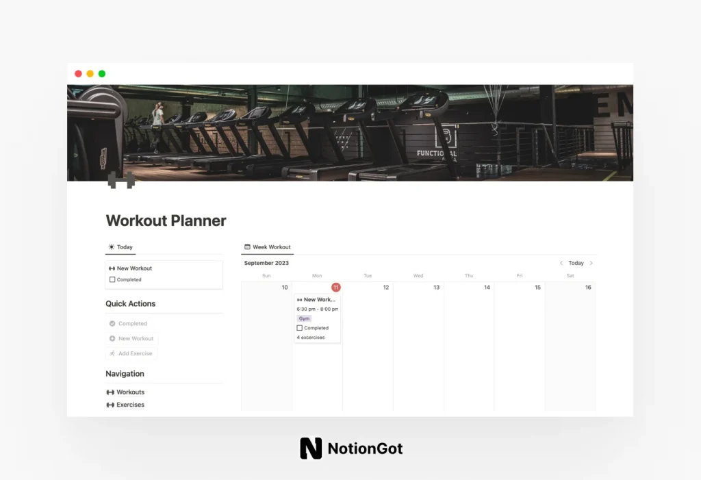 Free Workout Planner Template