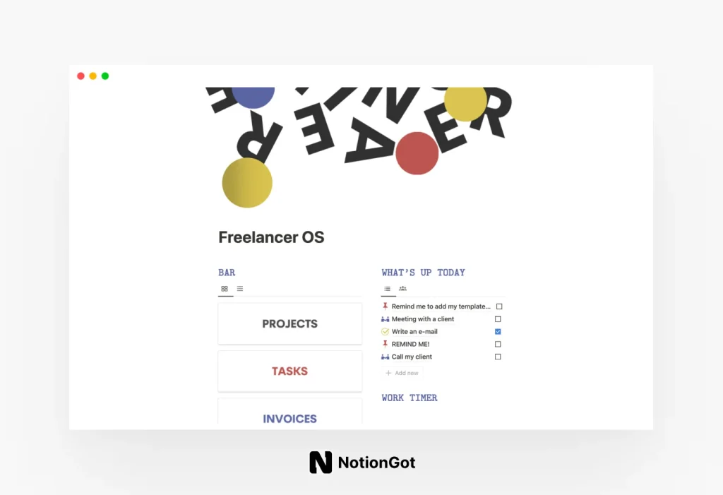 Freelancer OS for Notion