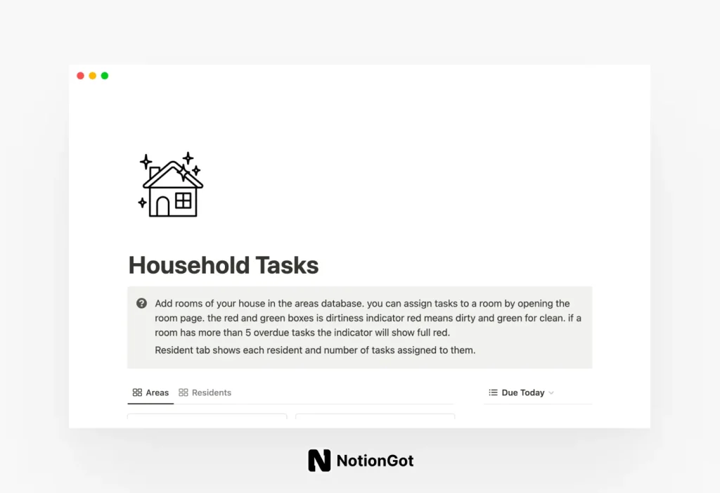 Household Tasks and Chore Tracker
