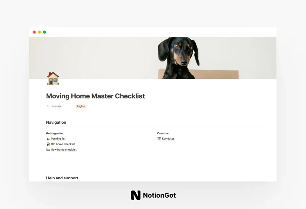 Moving Home Master Checklist
