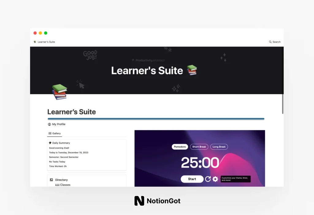 Learner’s Suite