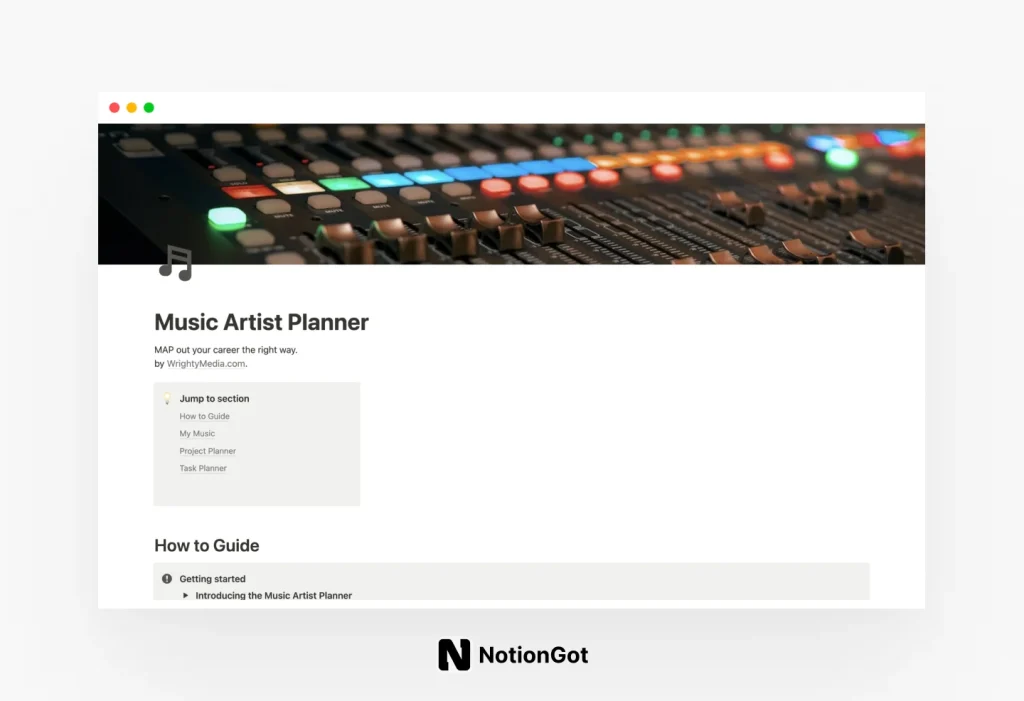 Music Artist Planner