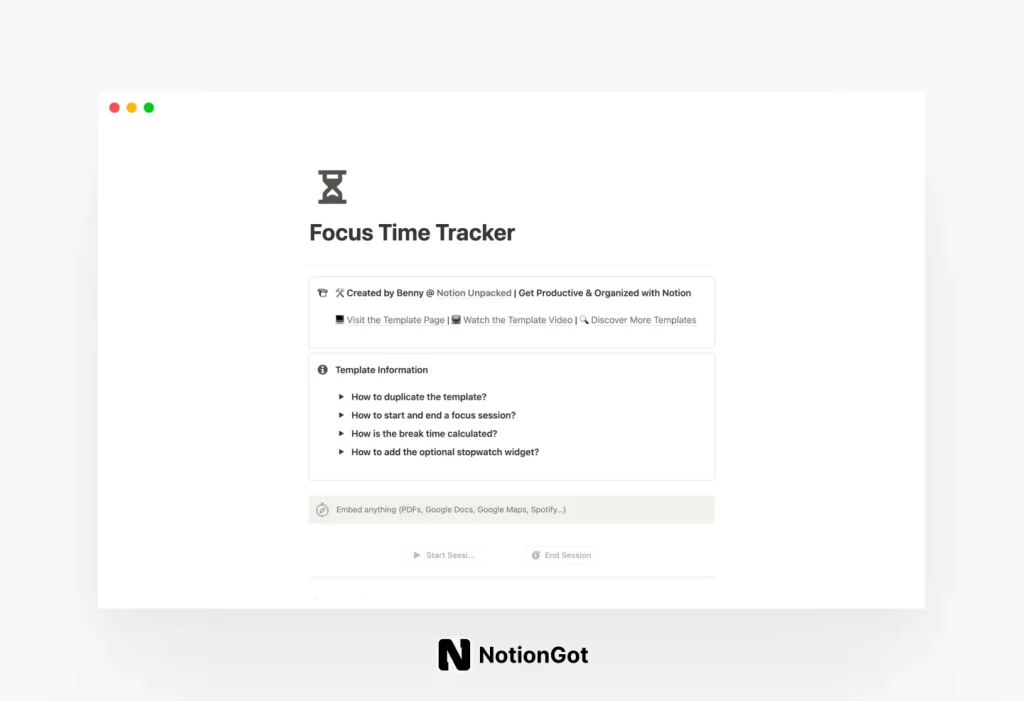 Focus Time Tracker