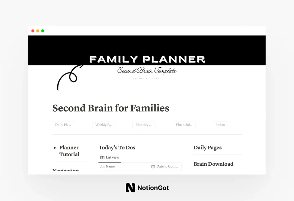 Ultimate Family Planner: All in One Notion Template and Life Planner for Families