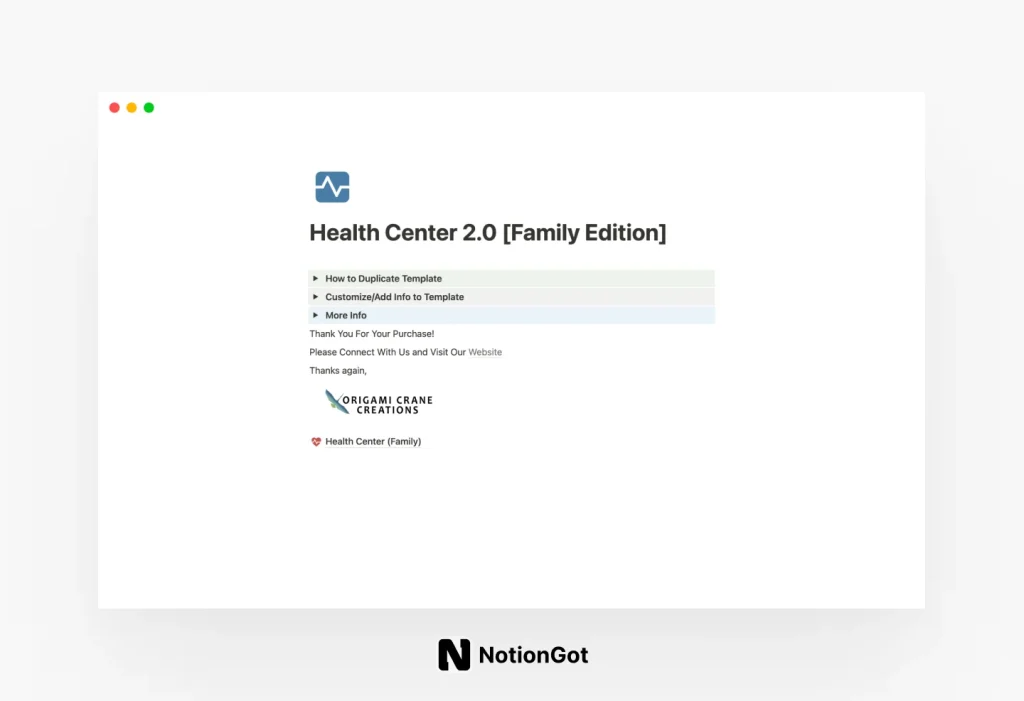 Health Center 2.0 - Family Edition