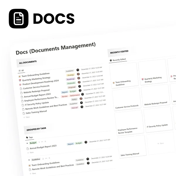 Notion Docs - Free Notion Document Management