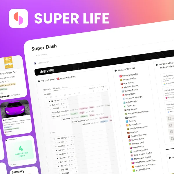 Ultimate life planner - super life Notion Template