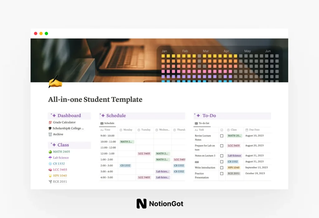 All-in-one Student Template