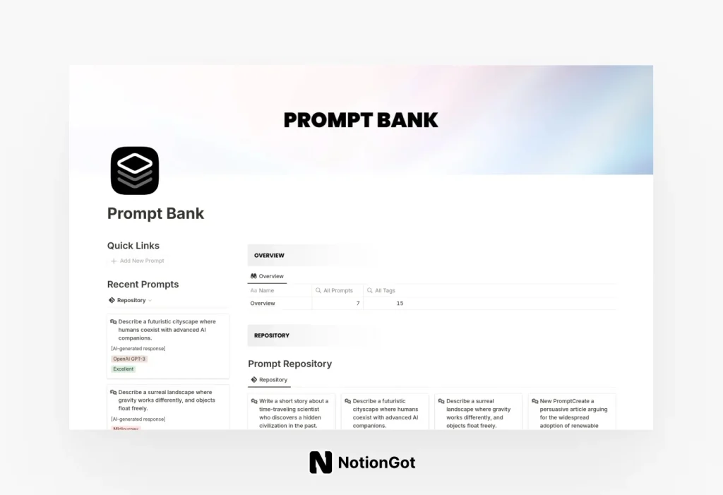Prompt Bank - AI Prompt Organizer & Tracker