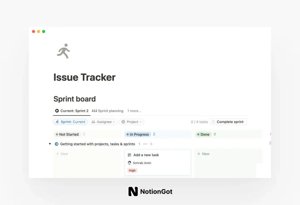 Issue Tracker (w/ Notion AI)