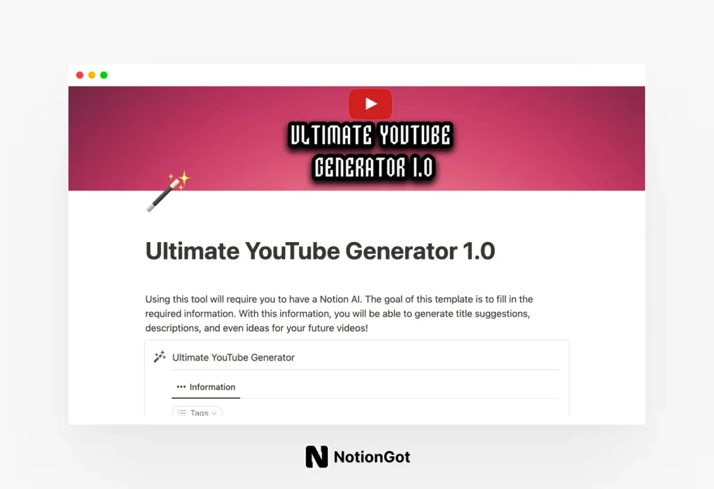 Ultimate YouTube Generator 1.0