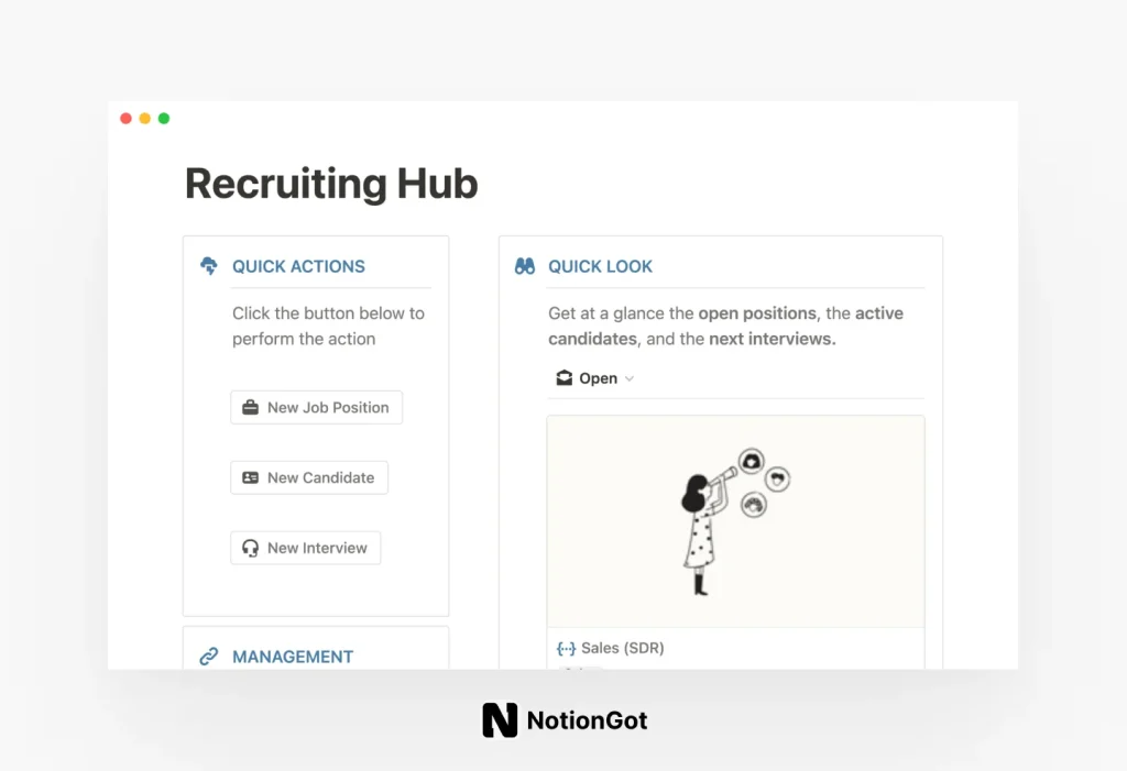 Recruiting Hub (w/ Notion AI)