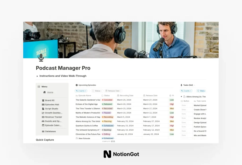 Podcast Production Manager Pro