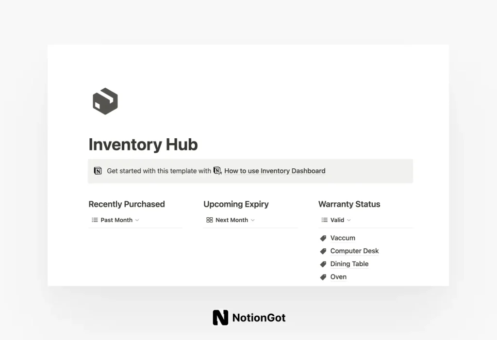 Notion Inventory Hub