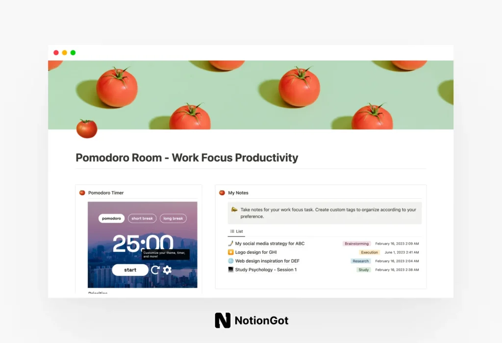 Pomodoro Room - Work Focus Productivity