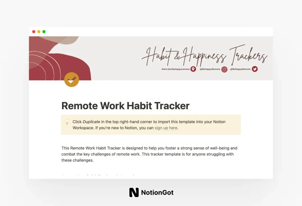 Remote Work Habit & Happiness Tracker